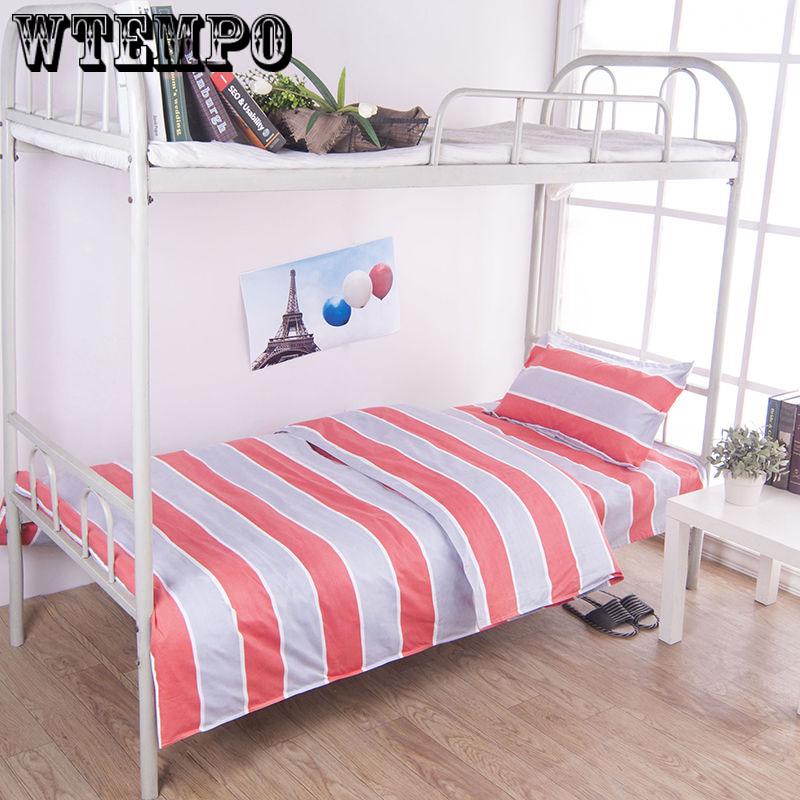Student Dormitory Special Three-piece Bedroom Single Bedding Sheets Have Been Hooded In A Single Sleeve