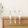 3Pcs/Set Abstract Human Figurines, 3D Printed Modern Minimalist Art Sculpture, Artistic Sitting Figure Statues for Home Shelf Table Decoration