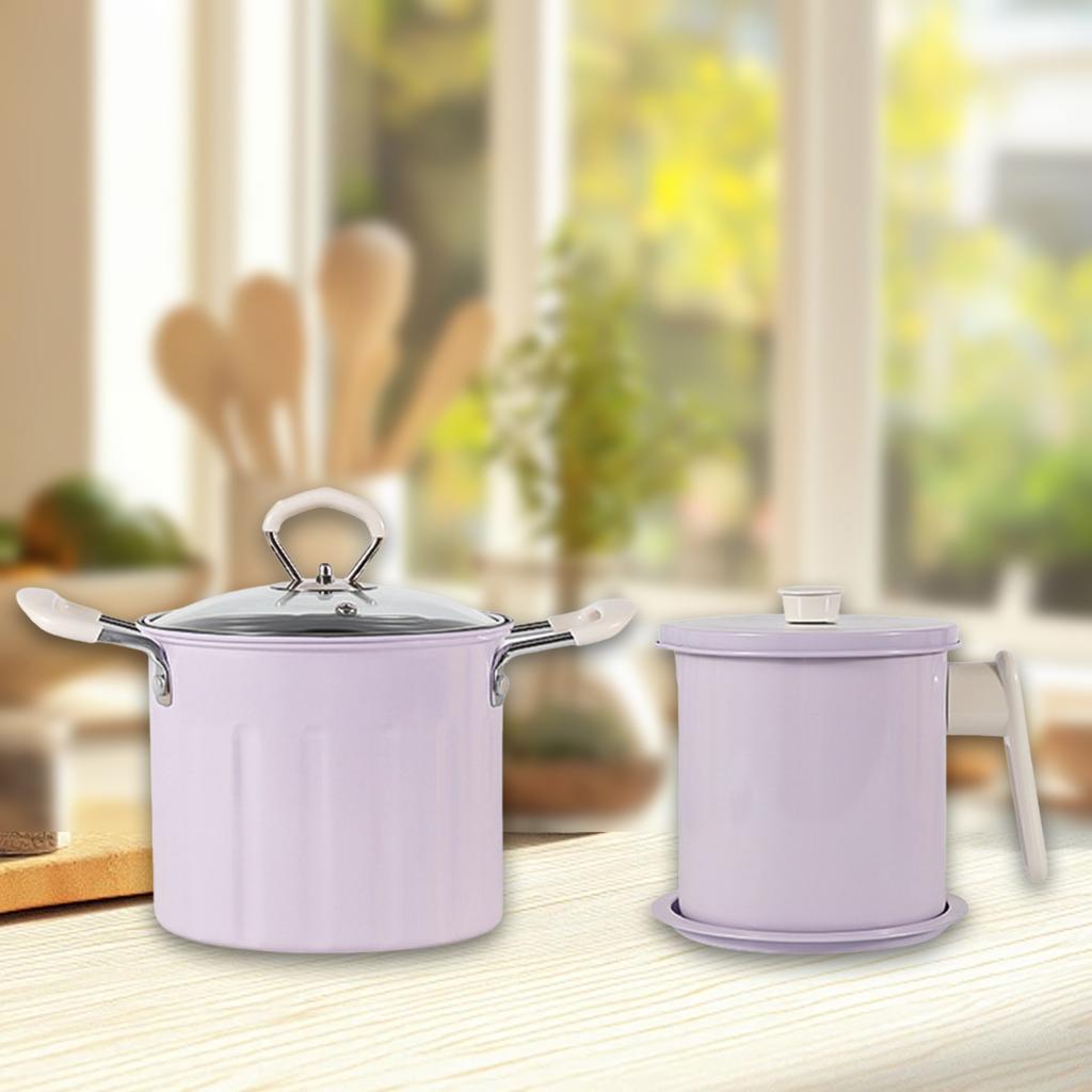 3L Stainless Steel  Deep Fryer Pot with Oil Storage Pot Kitchen Cooking Pot Butter Warmer for Chips Onion Rings Cooking Tool