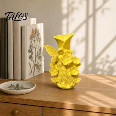 Talos 3D Printed Fairy Garden Sculpture Vase, Fantasy Flower Pot with Statue, Dual-Use Holder for Desktop Entryway & Creative Gift