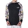 Hooded Print Long Sleeve Zip-Up Rash Guard
