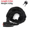 WEST BIKING Candado de Cadena de Alta Seguridad para Bicicleta Portátil Antirrobo para Bicicleta de Montaña MTB Con 2 Llaves Para Patinete Bicicleta Eléctrica
