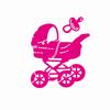 Carbon Steel Baby Stroller Soother Cutting Dies Scrapbooking Embossing Stencils