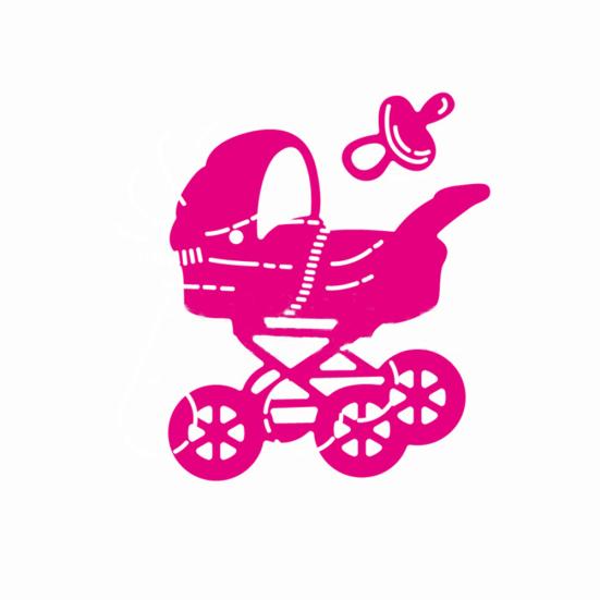 Carbon Steel Baby Stroller Soother Cutting Dies Scrapbooking Embossing Stencils