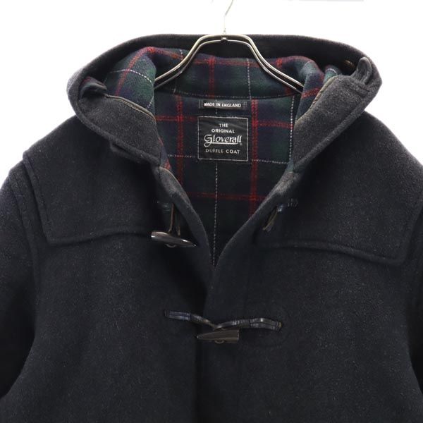 Casaco Duffel Gloverall Mistura de lã britânica 44 cinza Mulher Usado