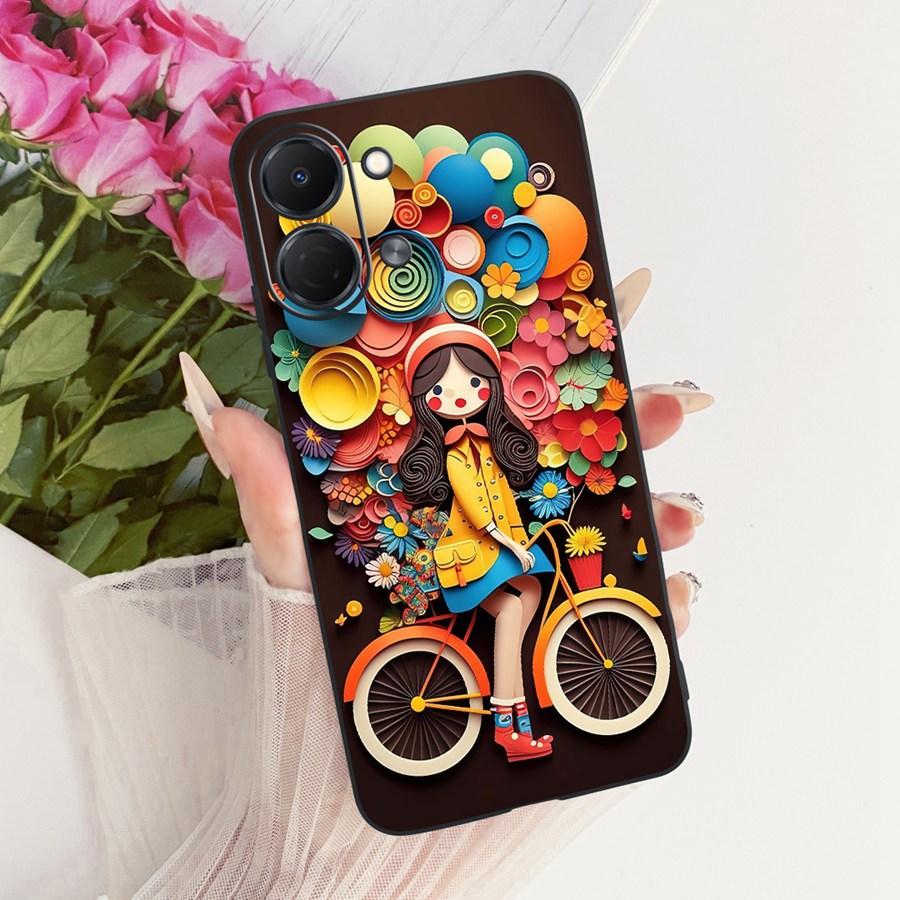 For Tecno Spark Go 3 5G Case Cute Cat Painted Capa for Tecno Spark GO3 KN3 Pop 20 Soft Silicone Bumber Shell for Sparkgo 3 Funda
