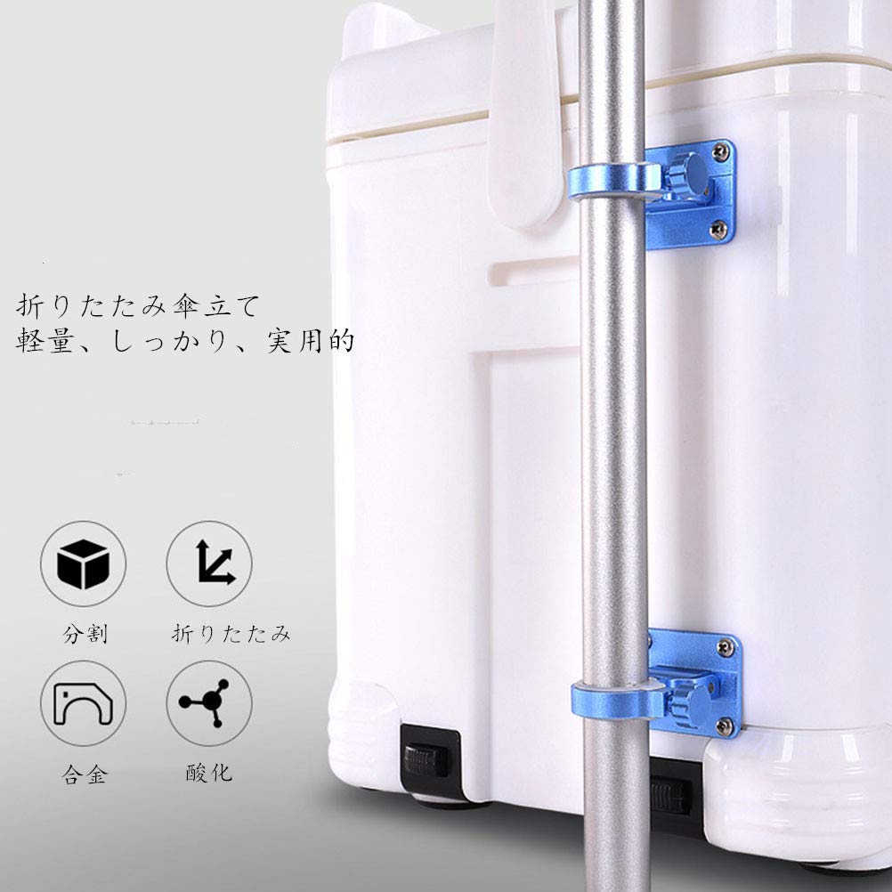 Creacom Fishing Tackle Box, Pole Holder, Sturdy, Rust-Resistant, Durable, Convenient, Easy to Set Up, Umbrella Stand, Pole Holder, Fishing Rod