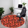 1pc Devil Faces Office Round Area Rug,  Mat Suitable For Office, Under Office Chairs Bedroom Living Room Home Decor, Room Deco