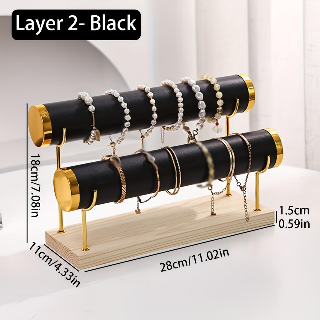 1pc Step Velvet Necklace Bracelet Foot Chain Display Stand Desktop Bedroom Dressing Table Sales Cabinet, Business Cabinet