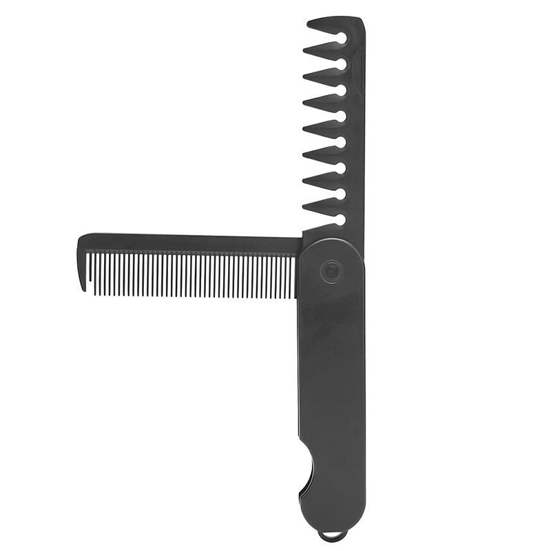 Multifuncional Pocket Folding Combs Plastic Wide Tooth Oil Head Comb Beard Combing Barber Hair Clipper Comb Salon Styling Tools