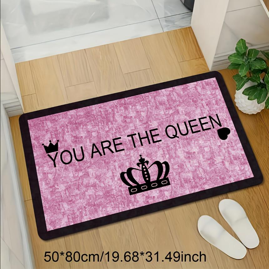 Tappeto Decorativo Moderno Lusso Antiscivolo Lavabile con Corona Rosa per Soggiorno Camera da Letto Decorazione Casa