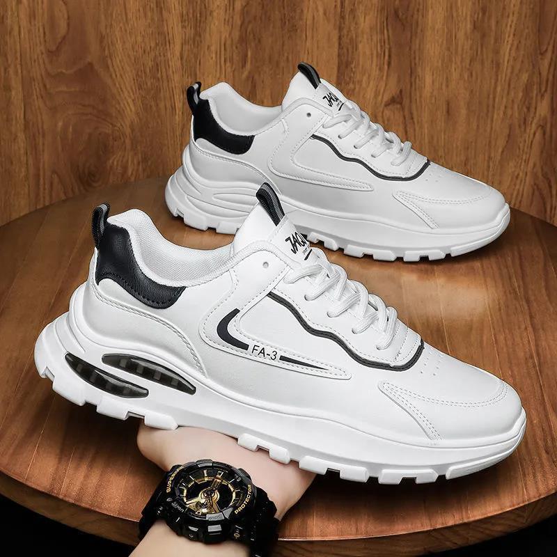 

Весенние удобные маленькие белые туфли. Мужская модная обувь для пап на толстой подошве. Студенческая повседневная спортивная обувь.