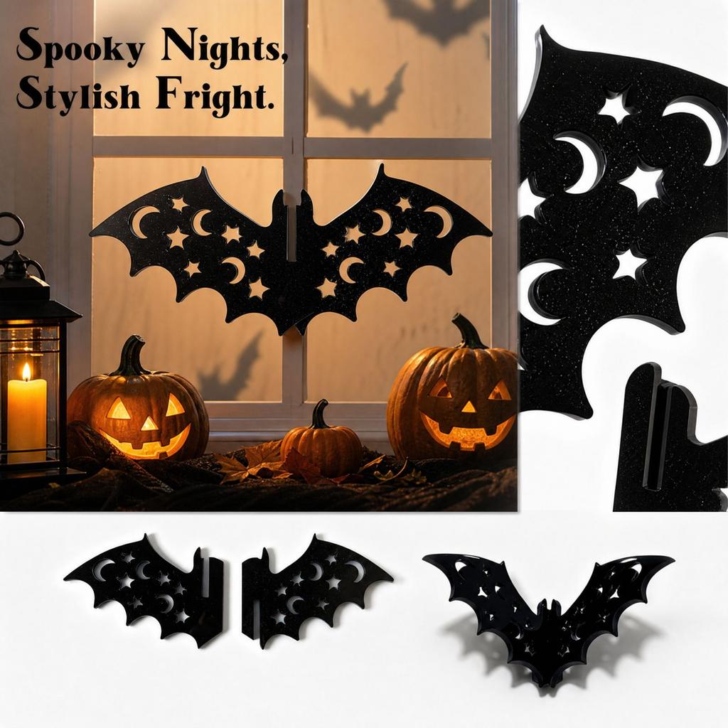 3D Acrylic Halloween Decoration DIY Assembly Ornament for Party House Window and Wall Décor