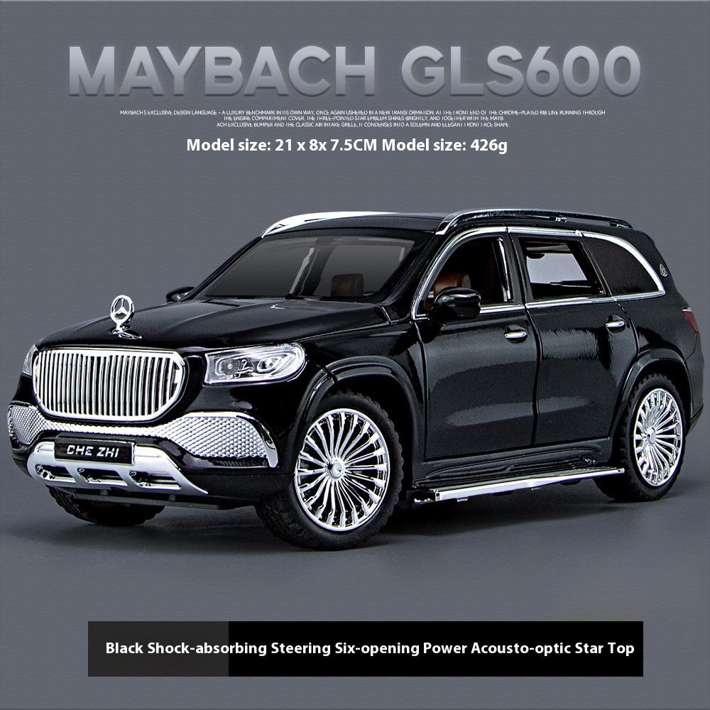 

1:24 Mercedes Benz Maybach GLS600 SUV Luxury Car Alloy Diecast Model Shops Sell Ornaments Sound Light Children Toy Gift For Kids