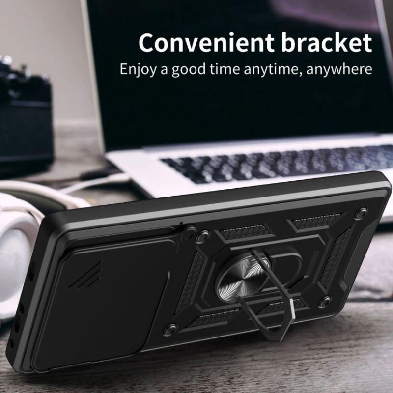 Military Armor Protection Case for POCO F6 F4 F3 5G X3 X4 X5 F5 NFC GT M3 M4 Pro M5S Slide Camera Shockproof Full Protection Cover