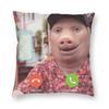 John Pork Is Calling Funny Meme Pillowcase Printing Polyester Cushion Cover Decoration Pillow Case Cover Home Zippered 40*40Cm