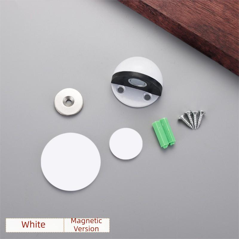 No-Drill Magnetic Door Stopper: Windproof Floor Mount Silicone Anti-Collision Buffer for Glass & Bedroom Doors