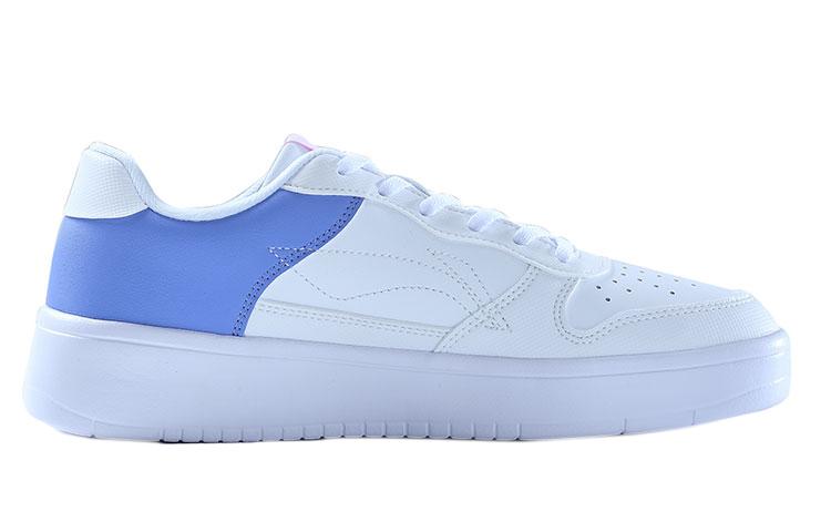 Li Ning Sports Life Collection Skateboard Shoes Women's Low Top Light Iris White AGCQ578-5