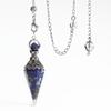 Amethyst Aquamarine Seven Chakra Resin Gemstone Pendant Hexagonal Cone Pendulum