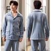 Winter New Men's Outerwear Pajamas, Coral Fleece Pajamas, Men's Thick Flannel Home Clothes