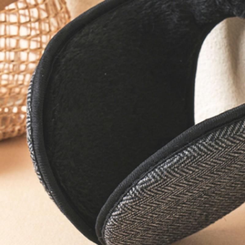 Daiso Pattern Earmuffs Black