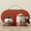 Ru kiln teacup with lid filter office cup tea separation tea cup company event gift water cup