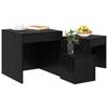 Coffee Table Set 3 pcs Black Oak Effect Particleboard