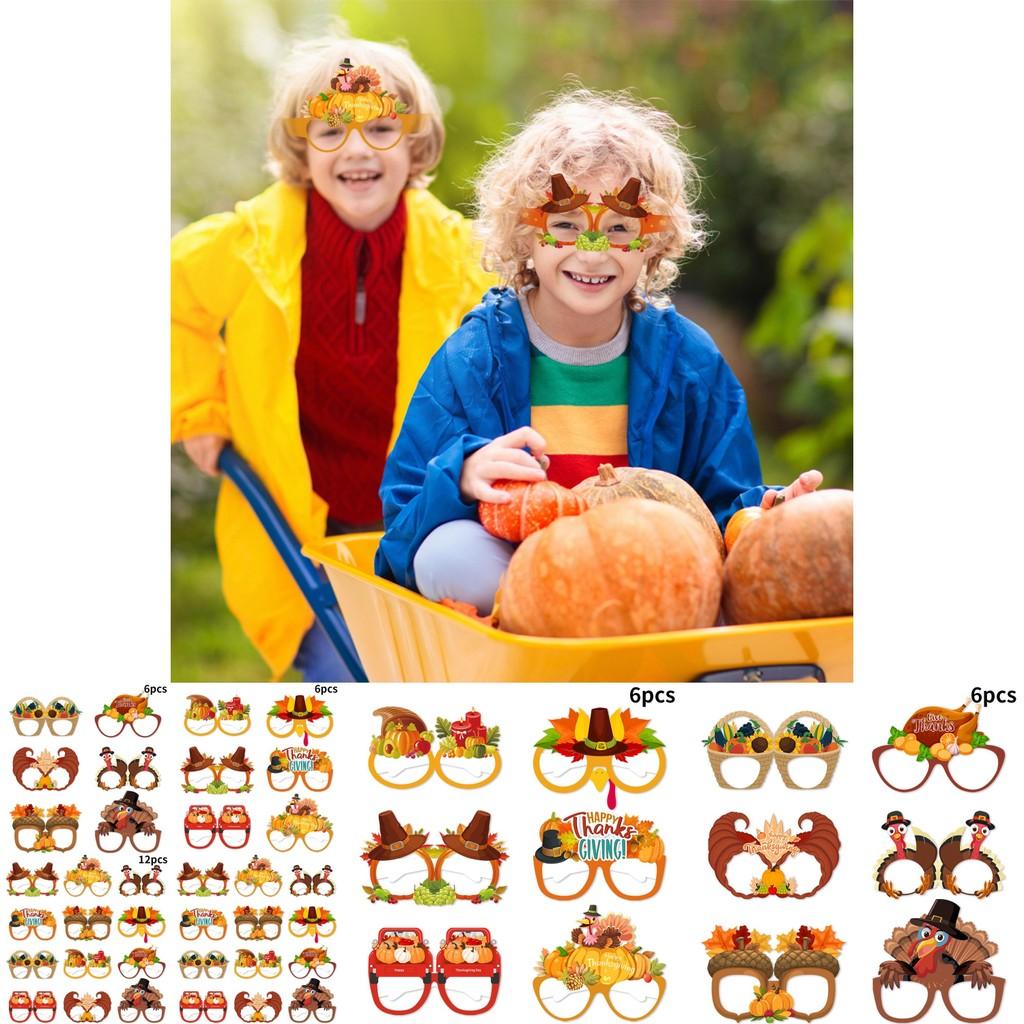 Halloween Festive Paper Glasses Photo Props Set For Holiday Decorations And Parties