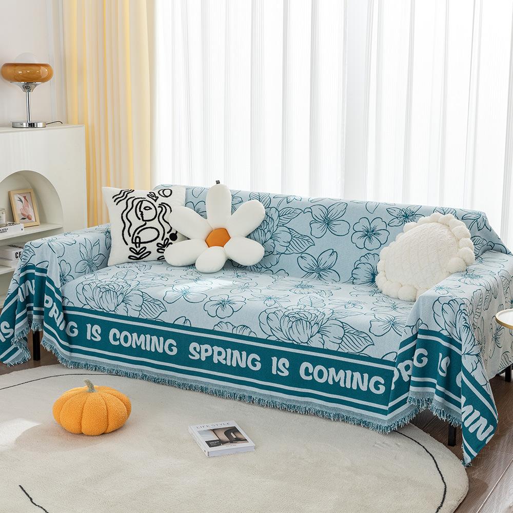 Полотенце для дивана из шенилла с защитой от царапин от кошек Nordic Ins — фото 6