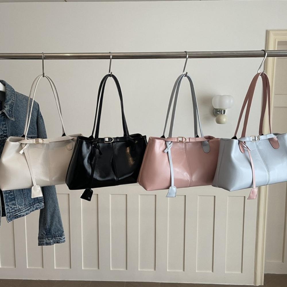 2026 New Fashion Summer Women's Shoulder Bag Large Capacity Simple Lazy Style Tote Bag Casual Magnetic Buckle Handbags