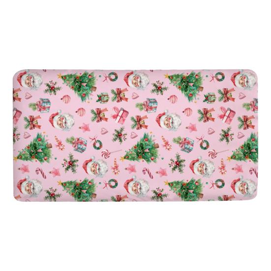 Yousheng Vánoční prostěradlo do postýlky Santa Claus Vánoční punčocha Froté prostěradlo do postýlky Vánoční stromek Potah na matraci do postýlky pro chlapce dívky Postýlka Dětský pokoj