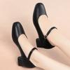 Soft Surface, Soft Sole, Thick Heel, Ladies' Buckle Strap, Fashionable, Elegant and Comfortable Shoes