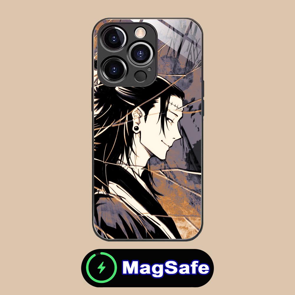 

Чехол для телефона Jujutsu Kaisen Geto Suguru для iPhone 17 16 15 14 13 12 11 Air Pro Max Plus Mini MagSafe Стеклянный Цветной Чехол Роскошный iPhone 11 Pro Max