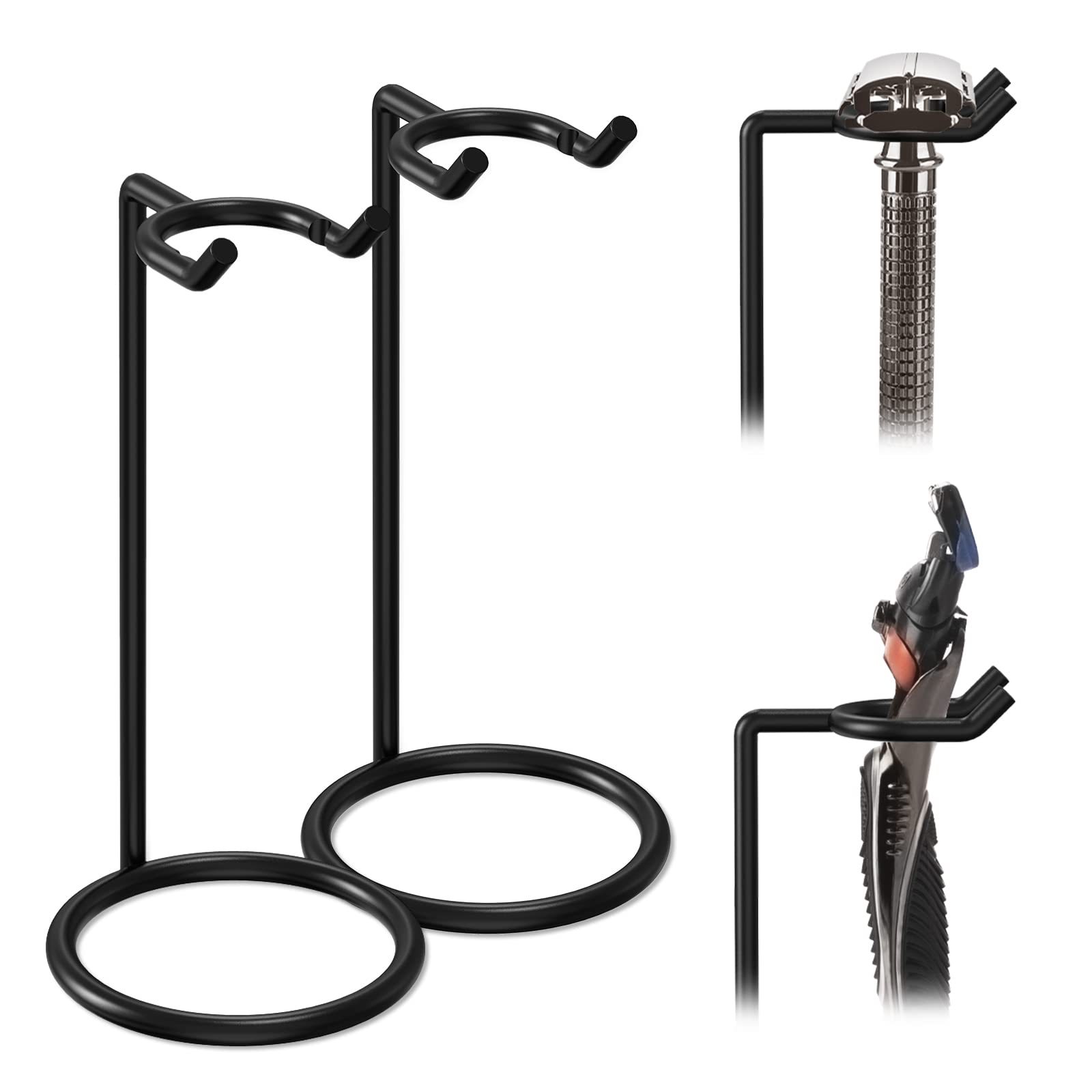 

Linkidea Бритва из нержавеющей стали, 2 шт., Подставка для бритвы для бритья, Дорожная подставка для бритвы для бритв Safety с длинной ручкой, Fusion Mach 3, Бритвы, 5,