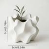 Unique Wavy Design Plastic Planter 3D Printed Flower Pot For Indoor Plant Desktop Decor And Artistic Display