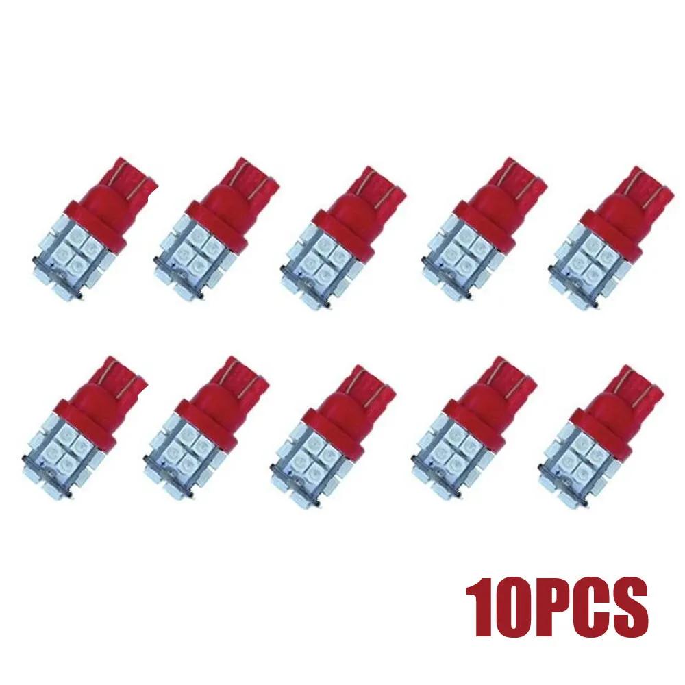 10pcs Car Interior Reading Light T10 3528 20SMD W5W 12V LED Bulbs Car Signal Indicator Lamp Car Lights Universal Accessories