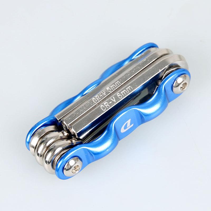 

Портативный 6 в 1 Многофункциональный набор инструментов для ремонта горных и шоссейных велосипедов, шестигранный ключ 3/4/5/6 мм, инструменты для езды на велосипеде синий
