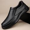 New Men's Leather Shoes First Layer Cowhide Casual Shoes Soft Sole Leather Middle-aged and Elderly Father Leather Shoes Fashion Men's Shoes