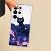Phone Cover Case for Samsung Galaxy Note 20 Ultra 10 S23 Ultra S22 FE S26 S21 S24 S20 Plus S25 Edge Black Cat Starry Night