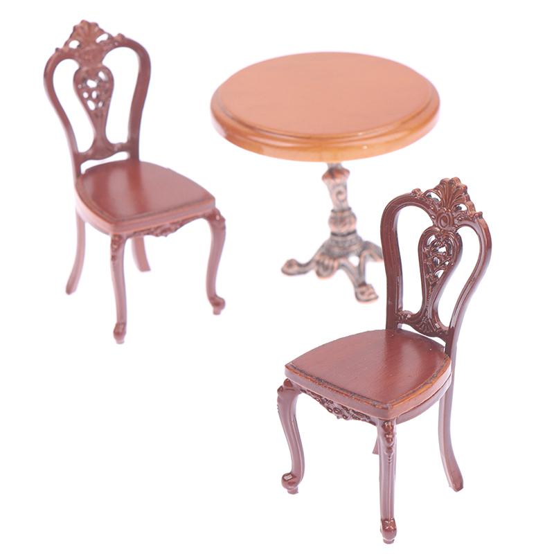 1/12 Wood Dollhouse Miniature Wooden Furniture Miniature Round Stool/Table