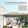 Replacement canopy for pavilion gazebo tent replacement roof garden gazebo polyester 180 g/m² 3 x 3 m grey