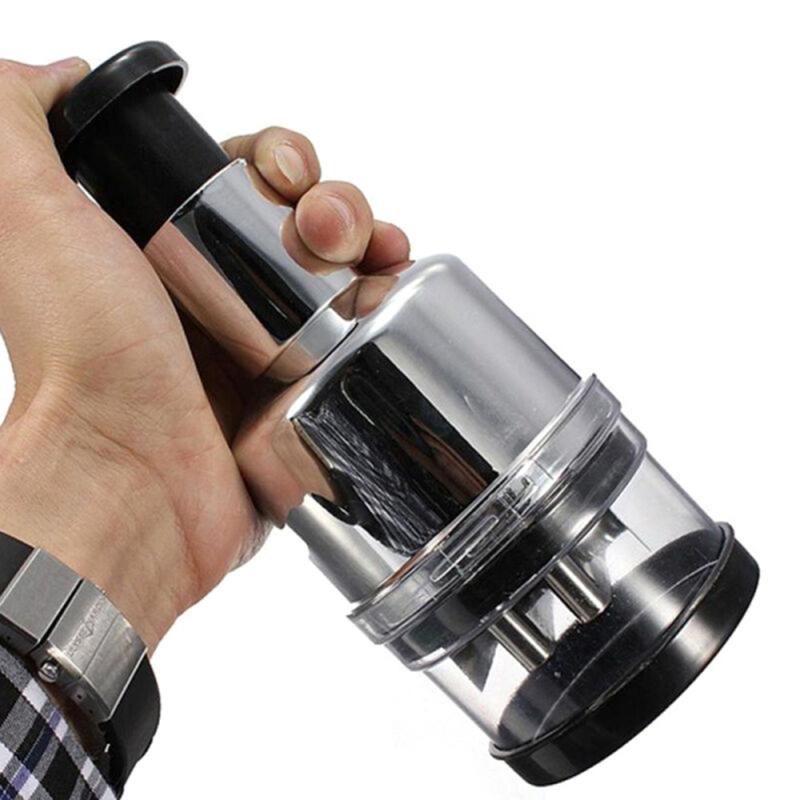 Hand Press Garlic Chopper Multi-Function Manual Onion Cutter Vegetable Chopper Handheld Food Processor Shredder Garlic Mincer