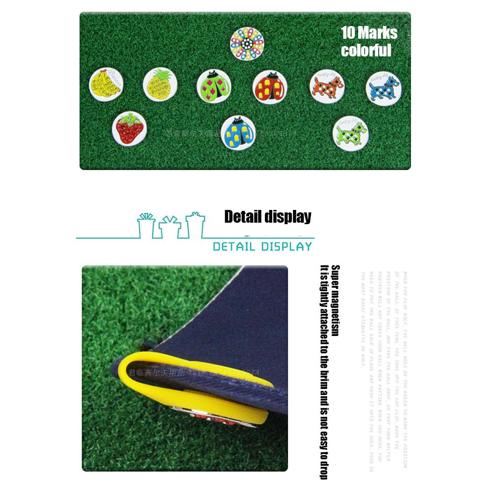 Golf Hat Clip Fruit Animal Plant Pattern Detachable Soft Lightweight Practical Silicone Golf Ball Marker