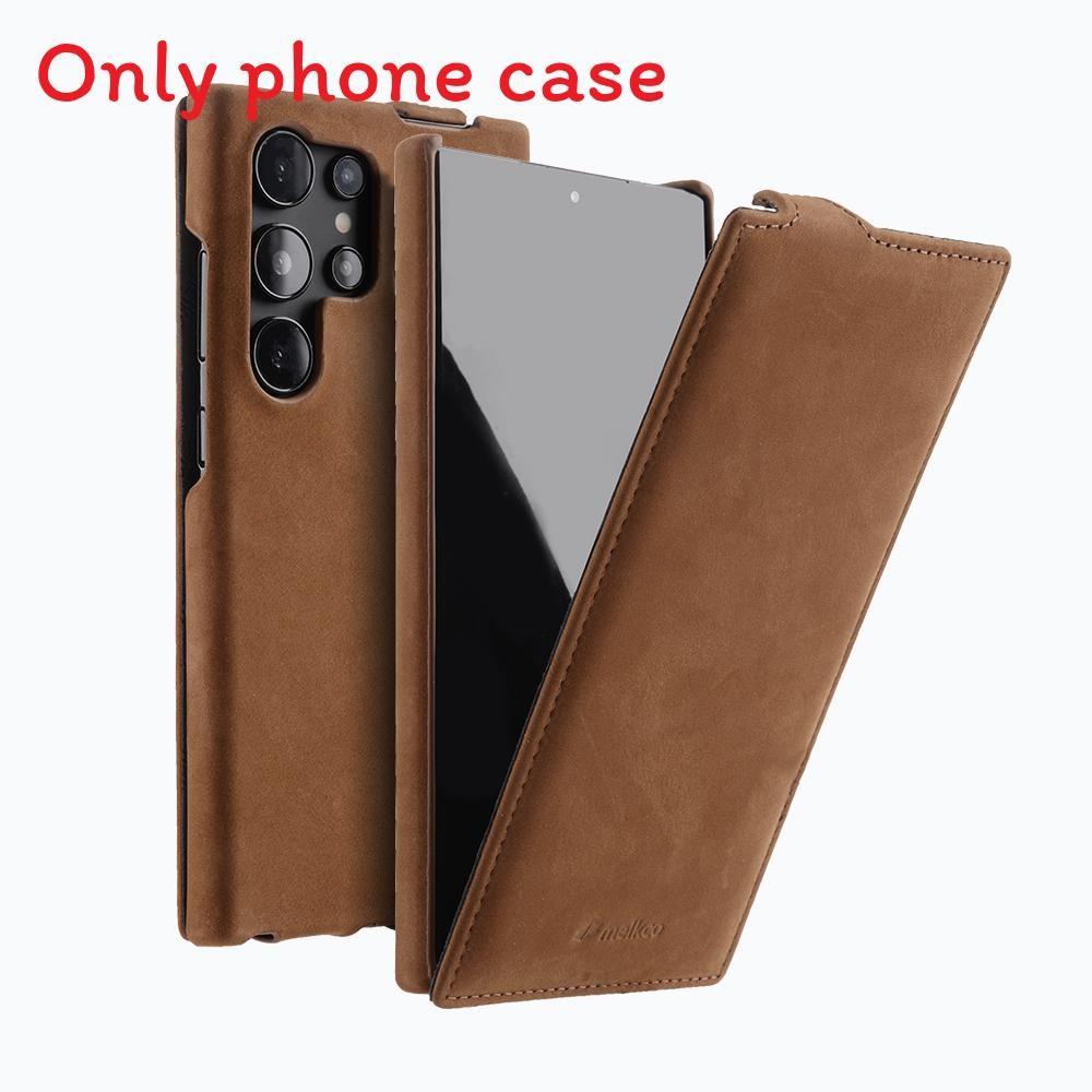 

Для S25 Galaxy Ultra Магнитный чехол для телефона Книжка Кожаный ПК Ударопрочный кофейный