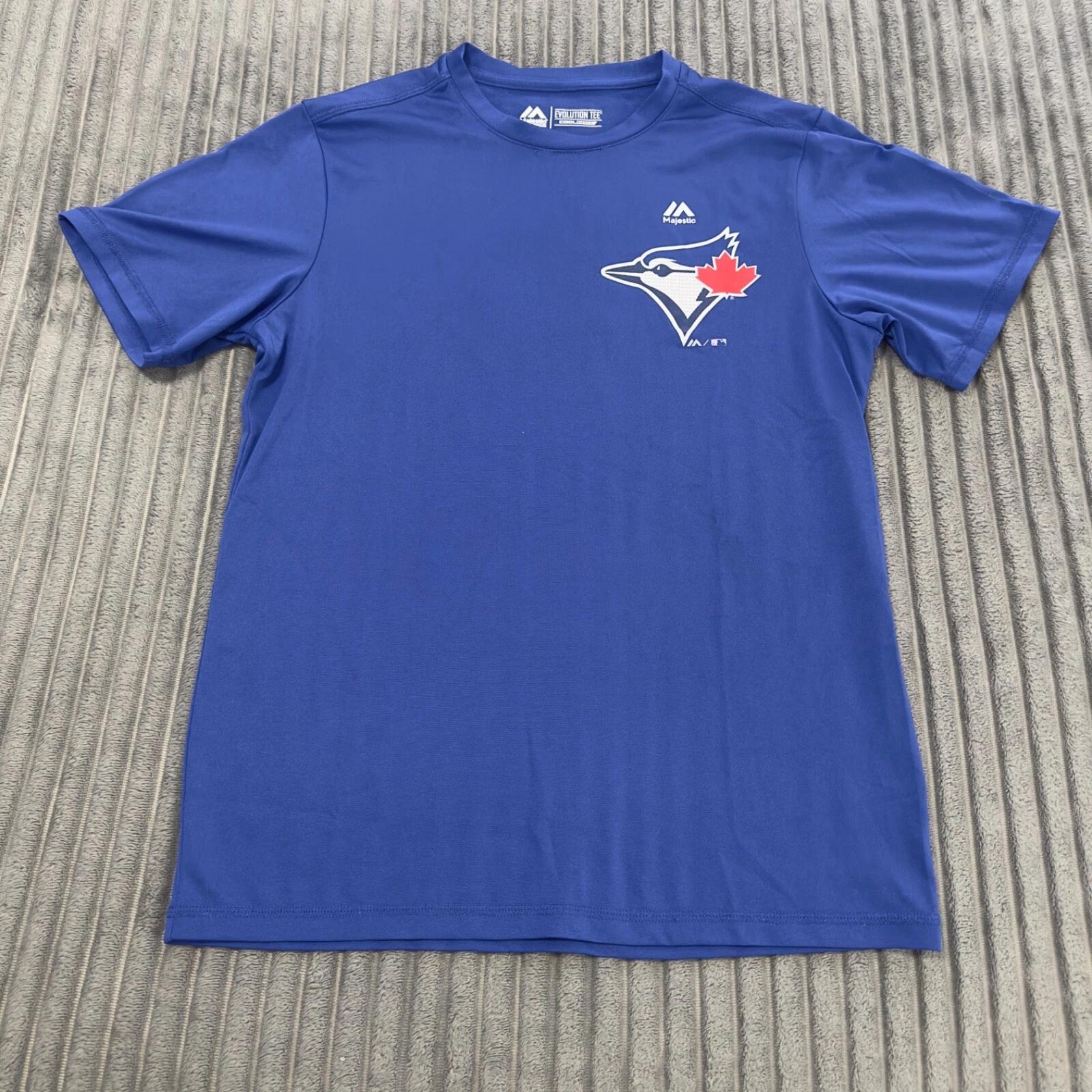 Majestic Evolution Tee Toronto Blue Jays Youth XL Blue Cool Base Performance XL