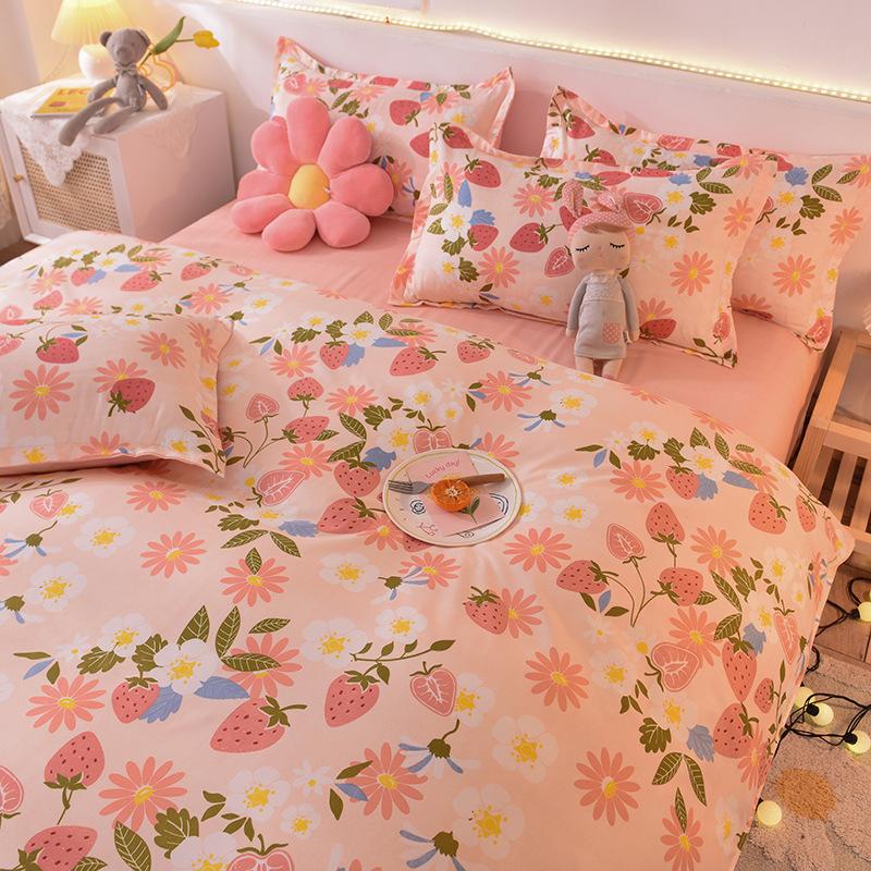 Bettwäsche-Sets, Bettbezug aus Baumwolle, für Einzelbett, Doppelbett, Queen-Size-Bett, Bettdecke/Bettbezug, Leinen-Set