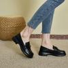 First layer cowhide retro camellia soft sole leather loafers women's Korean version one-pedal small leather shoes genuine leather mother shoes