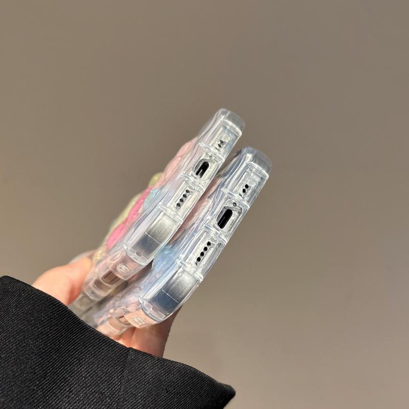 Luxury Cream Drop Glue Handmade 3D Butterfly Case for iPhone 16 Pro Max 15 14 Plus 13 12 Pro 11 Shock Protection Cover