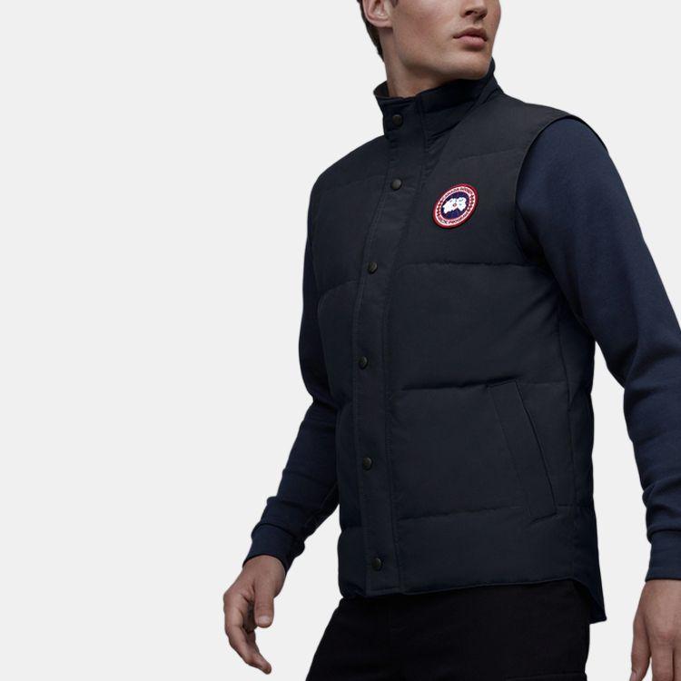 Canada Goose Garson Series Duck Down Red Label Windproof Durable Soft Logo Single-Breasted Solid Color Stand Collar Down Vest Unisex vest 4151M-67