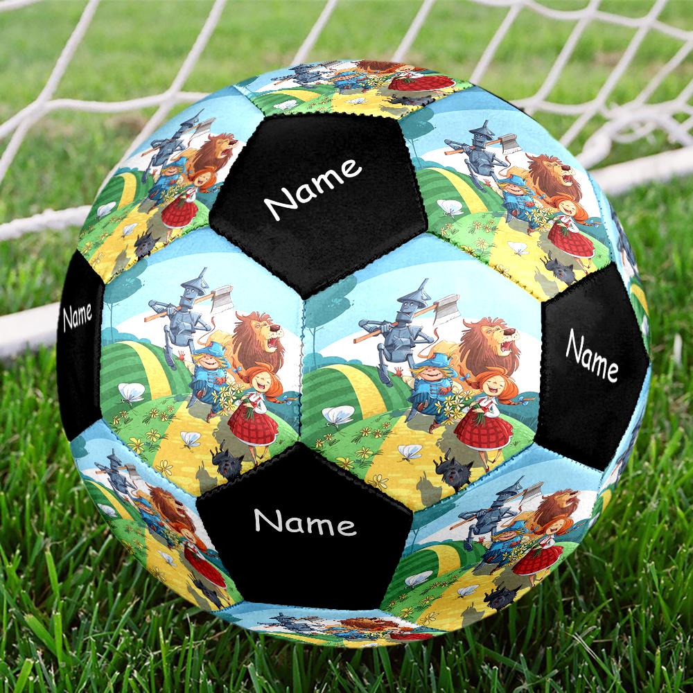 Custom Name Alice in Wonderland Theme Size 5 Soccer Ball, Suitable for Both Indoor and Outdoor Matches, a Gift Suitable for Everyone.